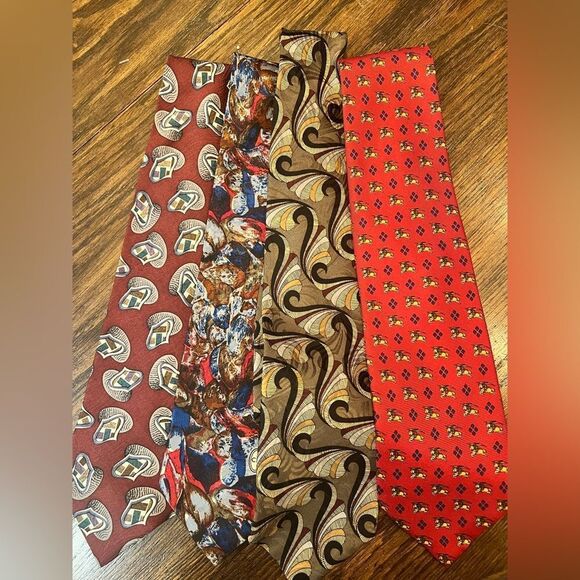 Vintage Tie Lot ~ Christian Dior / Burberry - Picture 6 of 8